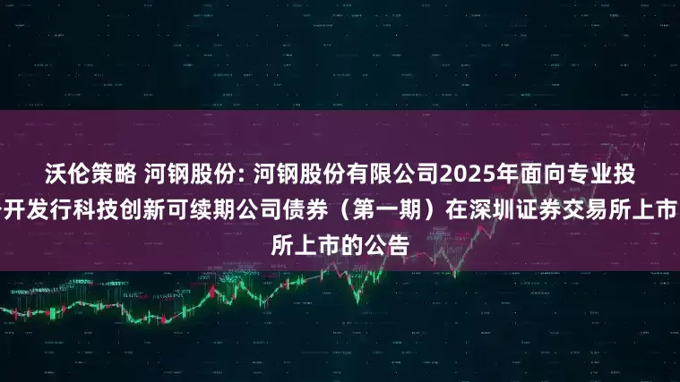沃伦策略 河钢股份: 河钢股份有限公司2025年面向专业投资者公开发行科技创新可续期公司债券(第一期)在深圳证券交易所上市的公告
